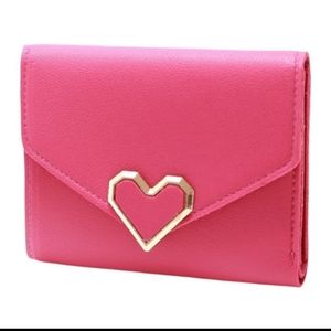 Retro Tri Fold Wallet Dark Pink